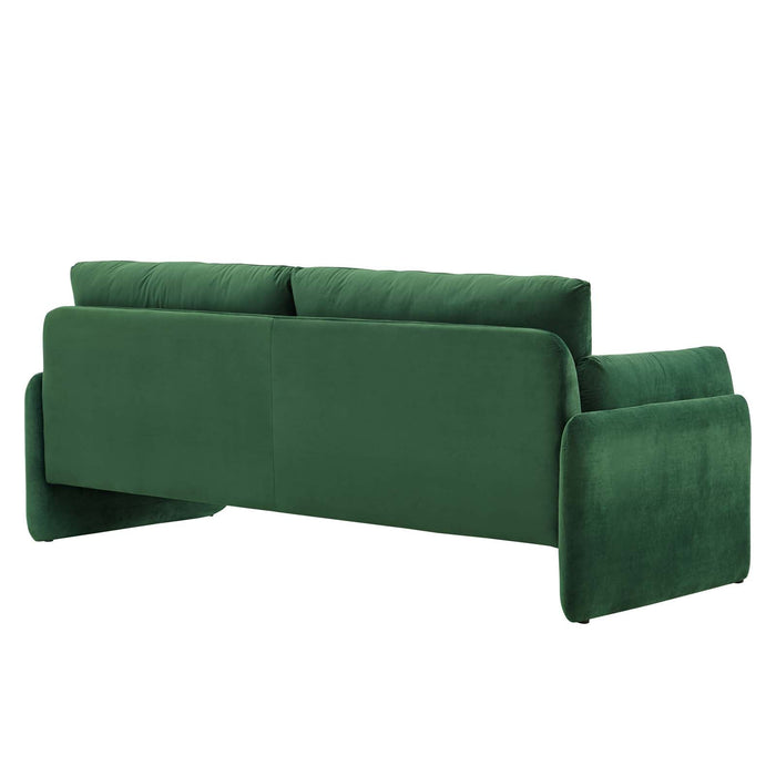 Indicate Performance Velvet Sofa - Modern Glam Design with Stain-Resistant Fabric & Plush Comfort