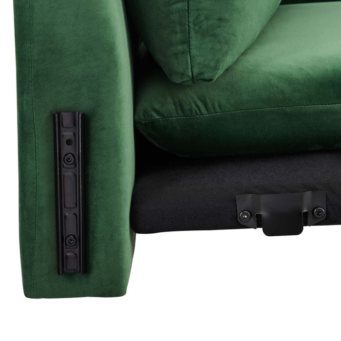 Indicate Performance Velvet Sofa - Modern Glam Design with Stain-Resistant Fabric & Plush Comfort