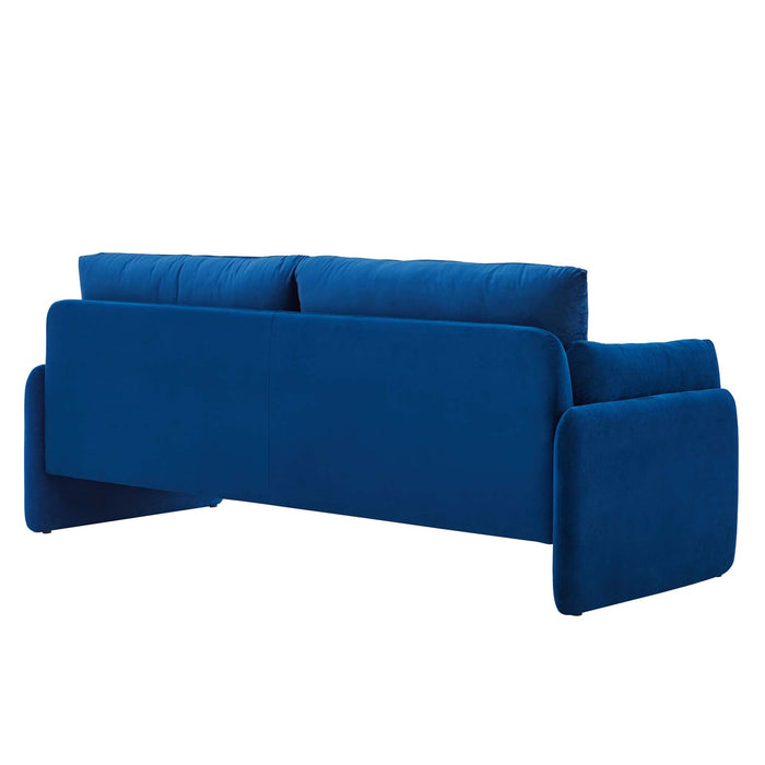 Indicate Performance Velvet Sofa - Modern Glam Design with Stain-Resistant Fabric & Plush Comfort