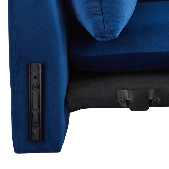 Indicate Performance Velvet Sofa - Modern Glam Design with Stain-Resistant Fabric & Plush Comfort