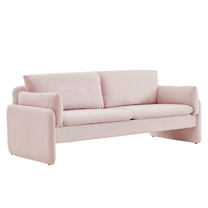 Indicate Performance Velvet Sofa - Modern Glam Design with Stain-Resistant Fabric & Plush Comfort