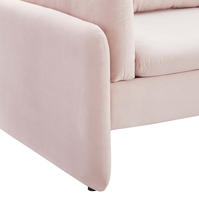 Indicate Performance Velvet Sofa - Modern Glam Design with Stain-Resistant Fabric & Plush Comfort