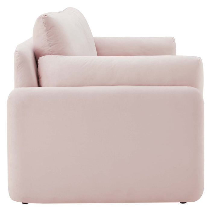 Indicate Performance Velvet Sofa - Modern Glam Design with Stain-Resistant Fabric & Plush Comfort