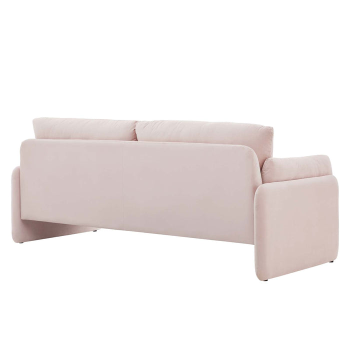 Indicate Performance Velvet Sofa - Modern Glam Design with Stain-Resistant Fabric & Plush Comfort