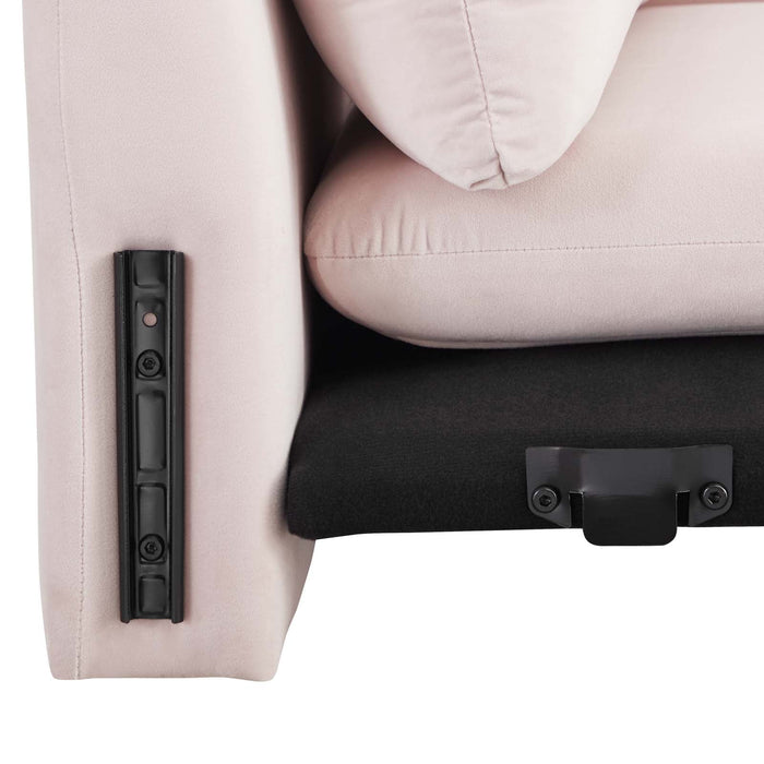 Indicate Performance Velvet Sofa - Modern Glam Design with Stain-Resistant Fabric & Plush Comfort