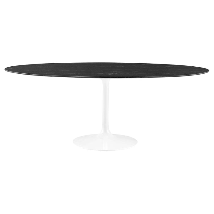 Lippa Oval Artificial Marble Dining Table
