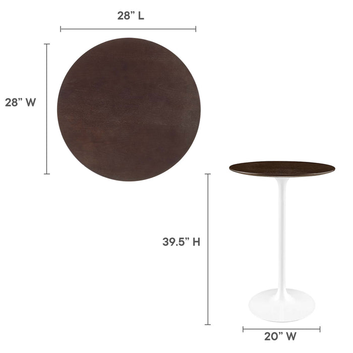 Modway Lippa Round Wood Bar Table Living Room Furniture - View 33