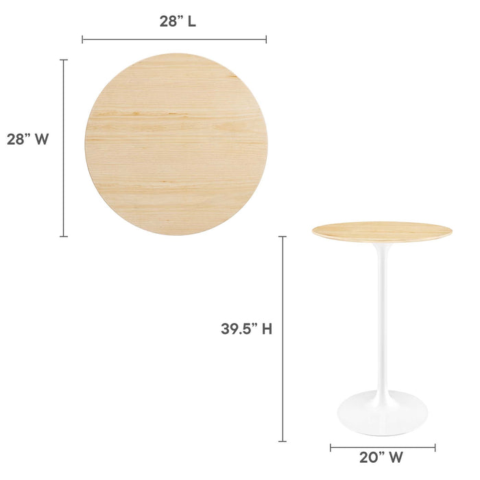 Modway Lippa Round Wood Bar Table Living Room Furniture - View 39