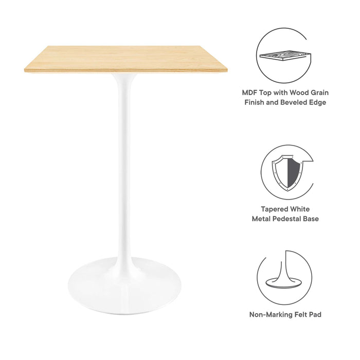 Lippa Square Wood Bar Table