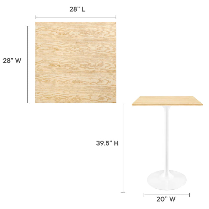 Lippa Square Wood Bar Table