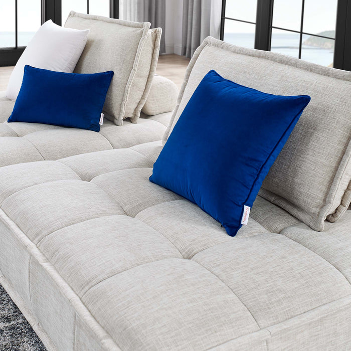Modway Saunter 2-Piece Tufted Loveseat - Stylish Comfort with Soft Upholstery & Removable Bolster Pillow - Dimensions
