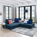 Saunter 3-Piece Tufted Fabric Fabric Sofa Azure