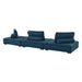 Saunter 3-Piece Tufted Fabric Fabric Sofa Azure
