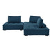 Saunter 3-Piece Tufted Fabric Fabric Sofa Azure