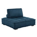 Saunter 4-Piece Tufted Fabric Fabric Sectional Sofa Azure