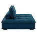 Saunter 4-Piece Tufted Fabric Fabric Sectional Sofa Azure