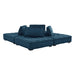 Saunter 4-Piece Tufted Fabric Fabric Sectional Sofa Azure