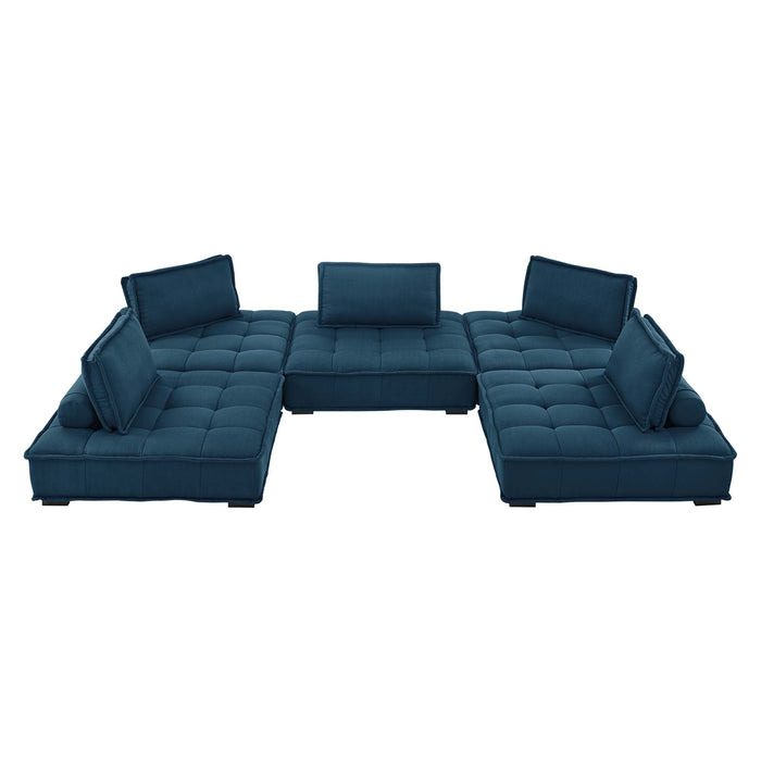 Saunter 5-Piece Tufted Fabric Fabric Sectional Sofa by Modway - lifestyle in-use
