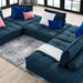 Saunter 5-Piece Tufted Fabric Fabric Sectional Sofa by Modway - detail close-up