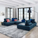 Saunter 5-Piece Tufted Fabric Fabric Sectional Sofa by Modway - front view