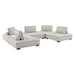 Saunter 5-Piece Tufted Fabric Fabric Sectional Sofa by Modway - interior view