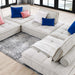 Saunter 5-Piece Tufted Fabric Fabric Sectional Sofa by Modway - accessory view