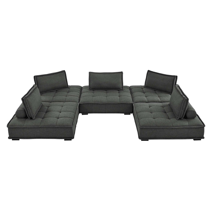 Saunter 5-Piece Tufted Fabric Fabric Sectional Sofa by Modway - view 25