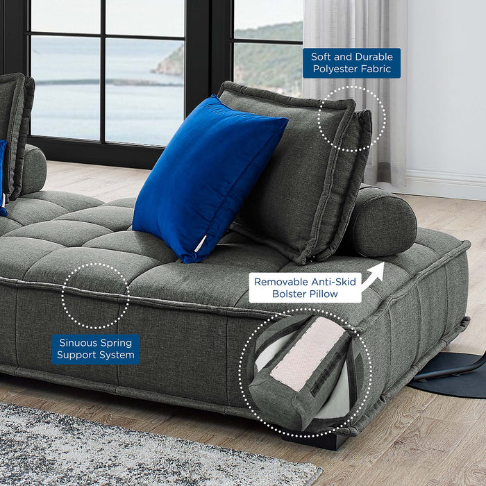 Saunter 5-Piece Tufted Fabric Fabric Sectional Sofa by Modway - view 21