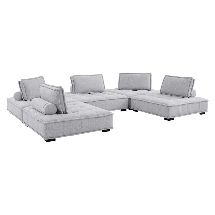 Saunter 5-Piece Tufted Fabric Fabric Sectional Sofa by Modway - view 29
