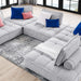 Saunter 5-Piece Tufted Fabric Fabric Sectional Sofa sectional sofa back view