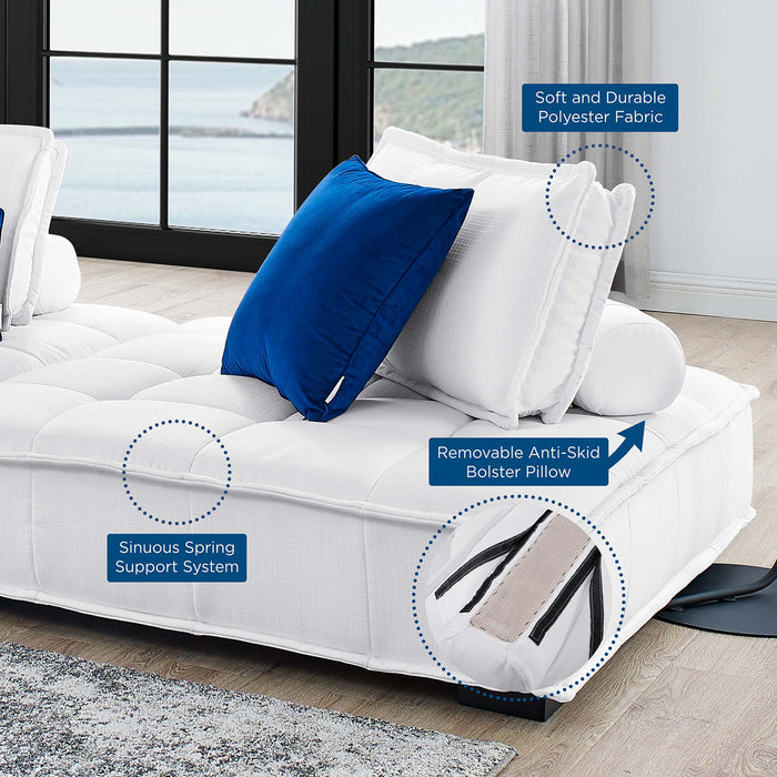 Saunter 5-Piece Tufted Fabric Fabric Sectional Sofa sectional sofa back view