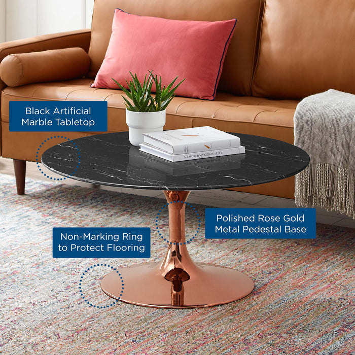 Lippa Round Artificial Marble Coffee Table