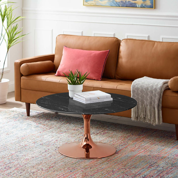 Lippa Round Artificial Marble Coffee Table