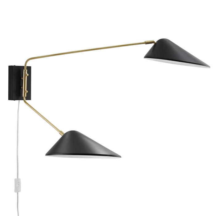 Modway Journey 2-Light Swing Arm Wall Sconce - Lifestyle View
