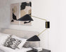 Modway Journey 2-Light Swing Arm Wall Sconce in Black