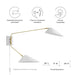 Modway Journey 2-Light Swing Arm Wall Sconce - View 12