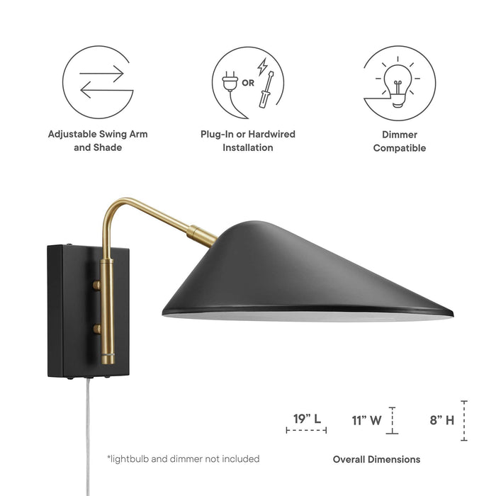 Journey 7" Swing Arm Wall Sconce - detail close-up