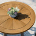 Meadow Outdoor Patio Teak Wood Dining Table - in lifestyle setting