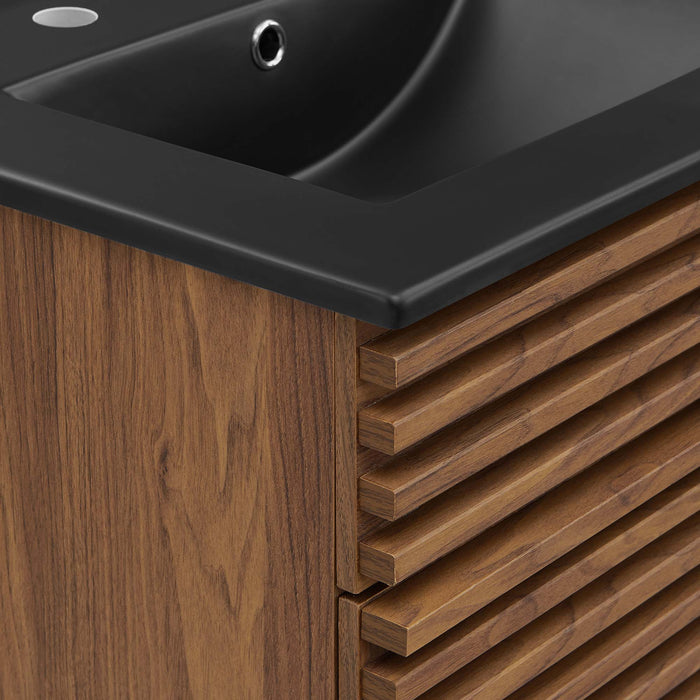 Render Bathroom Vanity with Black Basin Included