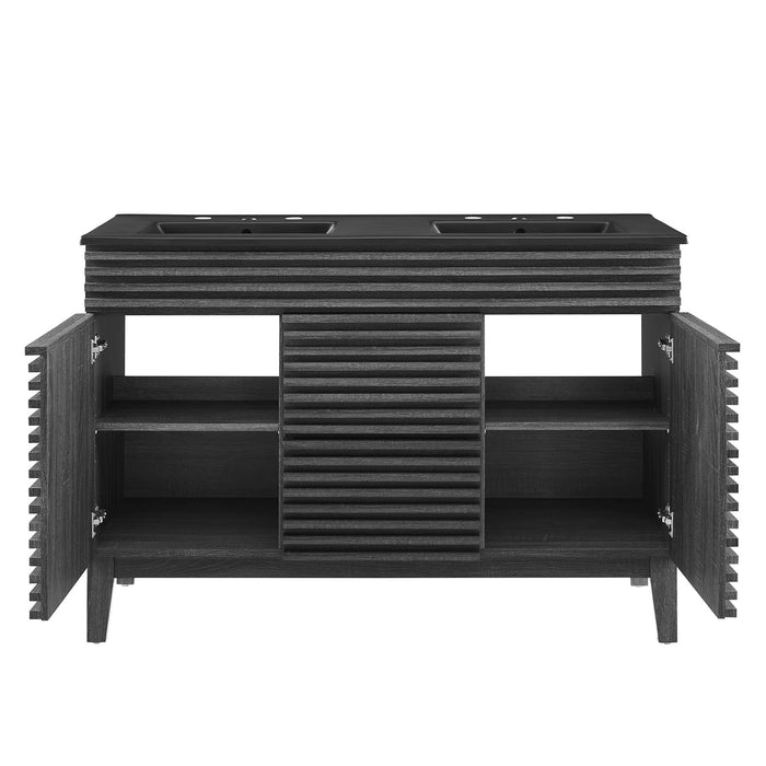 Render 48" Bathroom  Vanity with Black Basin Included