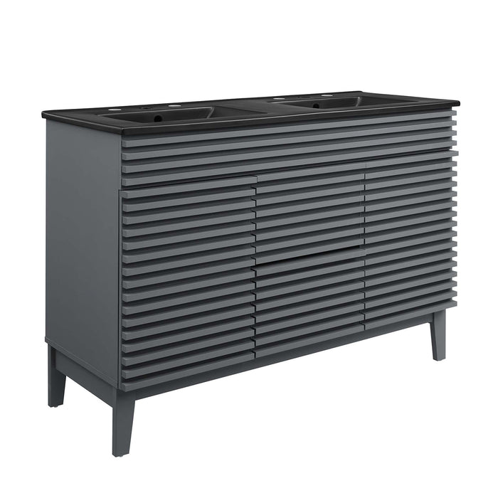 Render 48" Bathroom  Vanity with Black Basin Included