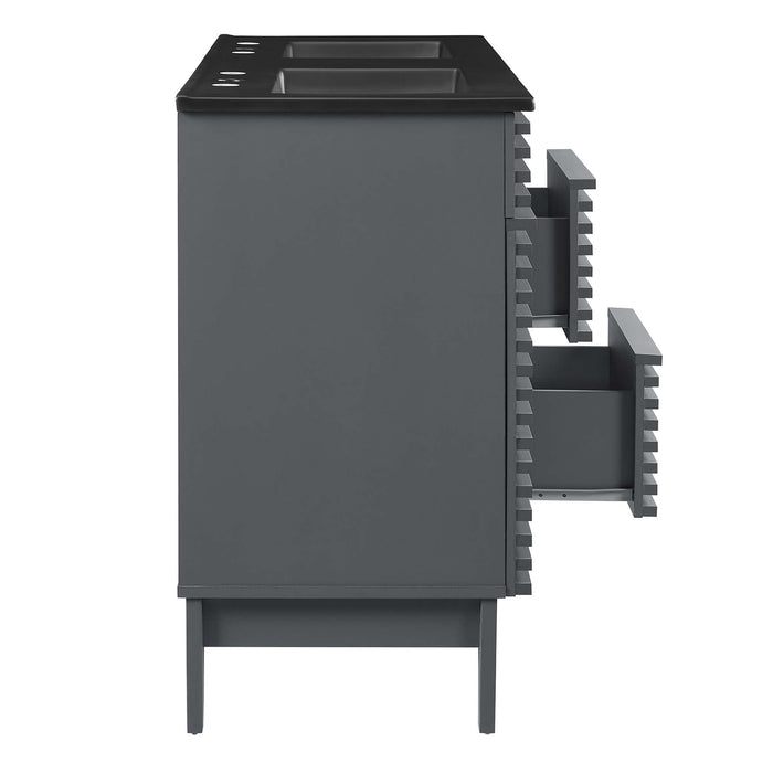 Render 48" Bathroom  Vanity with Black Basin Included