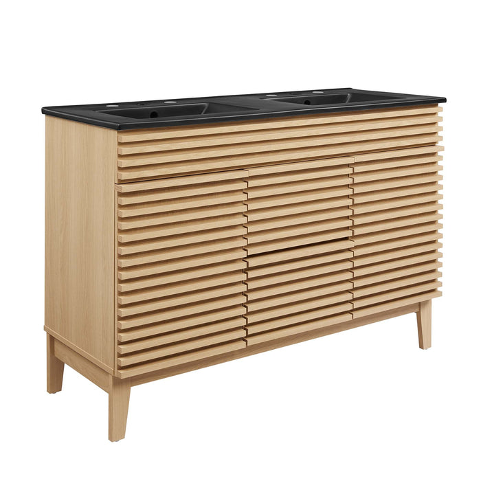 Render 48" Bathroom  Vanity with Black Basin Included