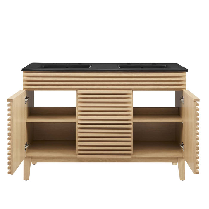 Render 48" Bathroom  Vanity with Black Basin Included