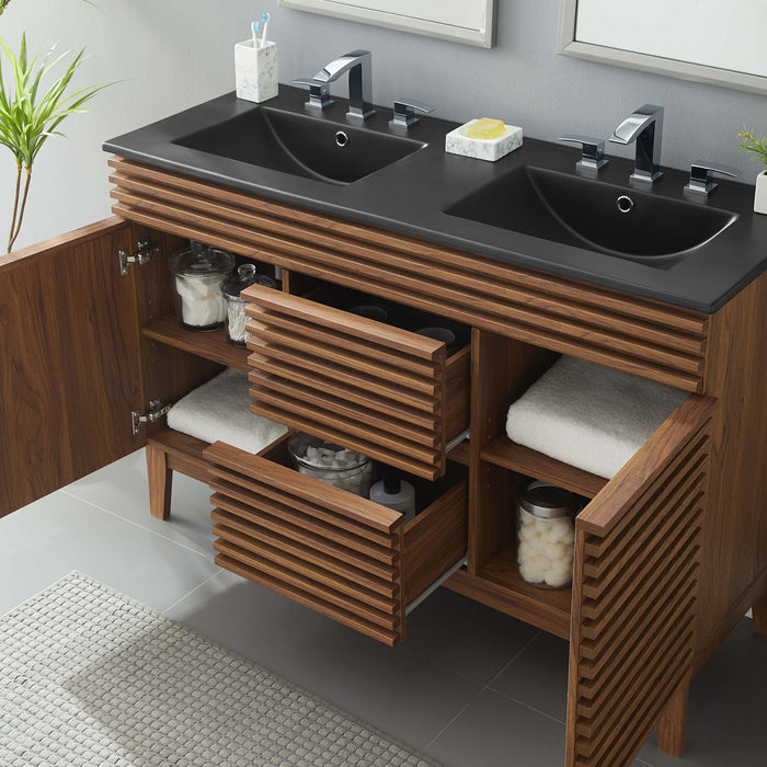Render 48" Bathroom  Vanity with Black Basin Included