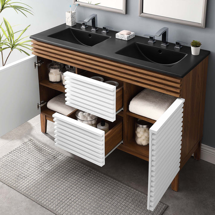 Render 48" Bathroom  Vanity with Black Basin Included