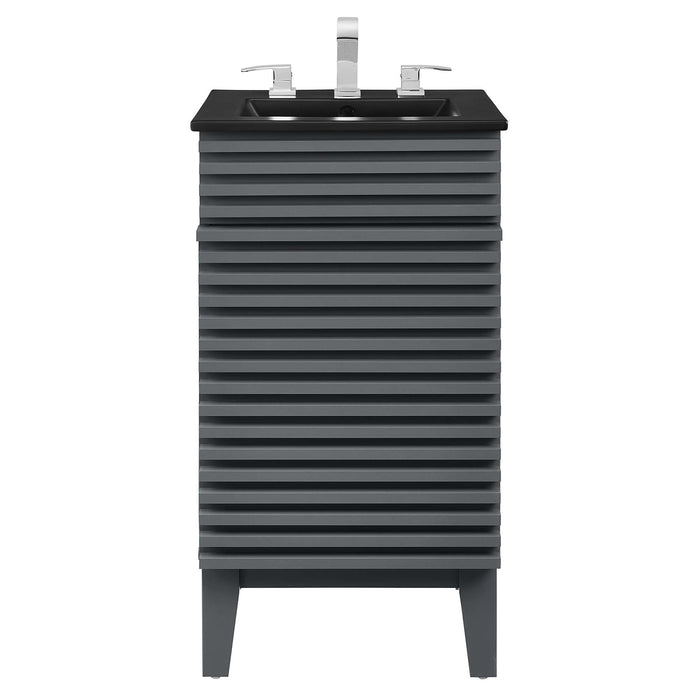 Render Bathroom Vanity with Black Basin Included