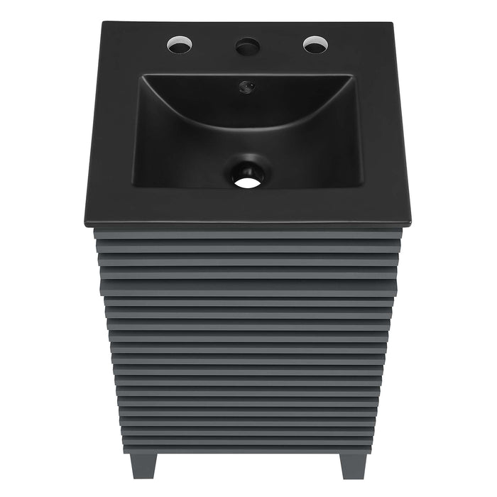 Render Bathroom Vanity with Black Basin Included