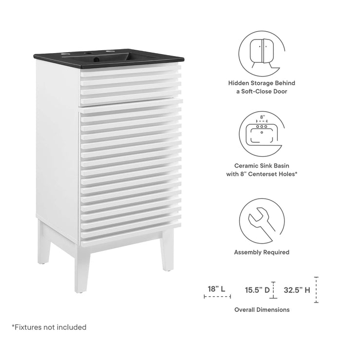 Render Bathroom Vanity with Black Basin Included