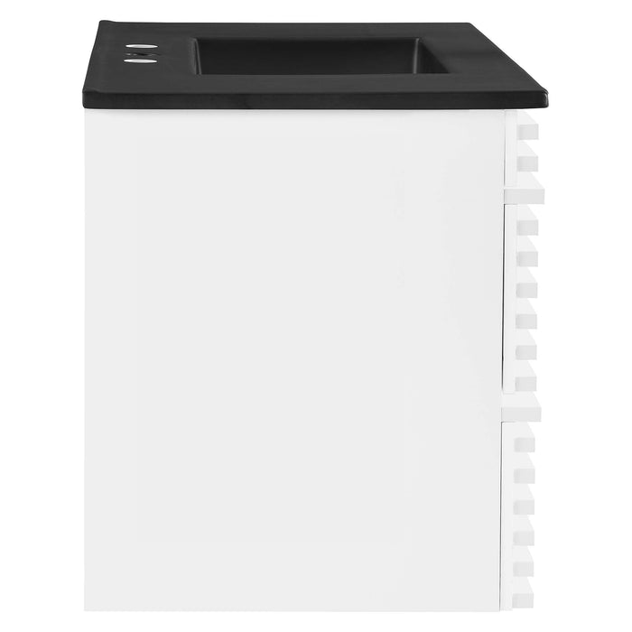 Render Wall-Mount Bathroom Vanity with Black Basin Included